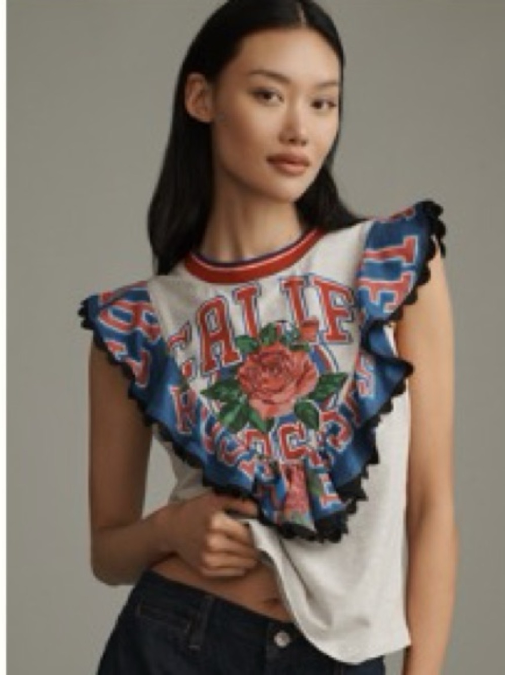 Anthropologie Mauve Reworked Sporty Tee